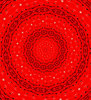 radiating red