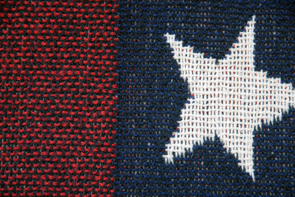 Woven Flag: A woven American flag.