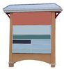 multi-panel monument with roof