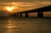 Bridge in sunset - HDR