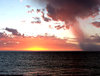 storm clouds at sunset