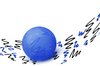 Blue scribble ball