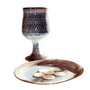 Communion chalice and bread
