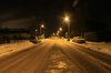Winter street at night