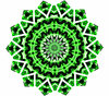 Christmas green mandala