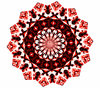 Christmas red mandala