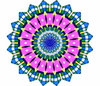 pink wheel mandala