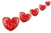 Red hearts