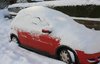 Snow covered cars