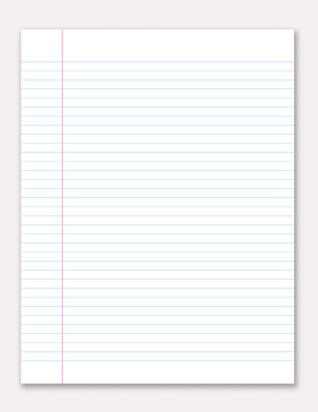 ruled note paper