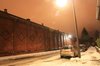 Winter street at night