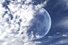 Giant Moon and Plane