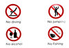 signs for swimmers