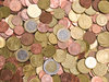 euro coins texture