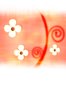 Orange flowery background