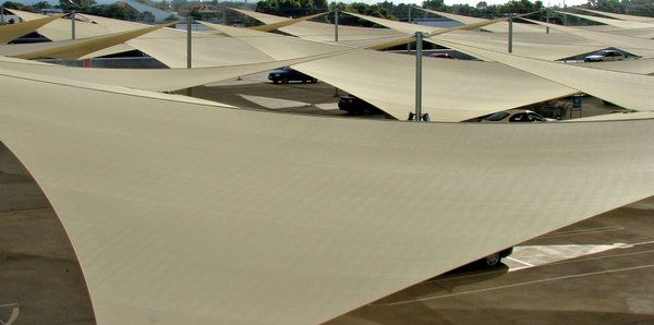 rooftop sails: shelter sails on rooftop carpark