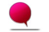 Text balloon red round