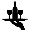 Silhouette Tray with bottle an