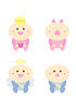 Funny baby cartoon set