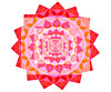 rose red circular square manda