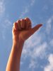 hand and sky