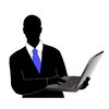 Businessman with the notebook