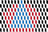 Wallpaper Tumbling Blocks red/