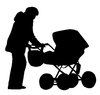 A pram silhouette