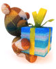 Teddy bear with gift