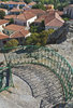 Green handrail