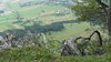 high above