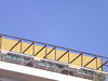 Diagonal rooftop on blue sky