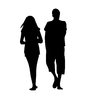 Walking couple