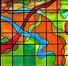 coloured light squares