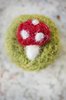Felted mushroom ornament