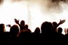 Crowd in front of stage