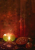 Christmas card, candle light
