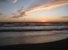 sunset on the sandy beach