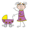 Girl with stroller