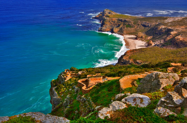 - HDR: Wide-angle scenery of Cape Point near Cape Town, South Africa ...