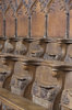 Carved wooden choirstalls