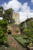 Old garden by a church