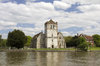 Church by a river