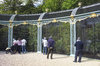 Aviary and tourists