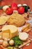 Pizza dough and ingredients