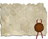 Parchment paper with stamp