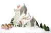 Church with angels and trees