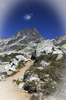 Mountain trail vignette