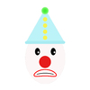 Sad clown graphic