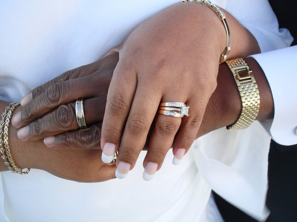 wedding rings on hnds
